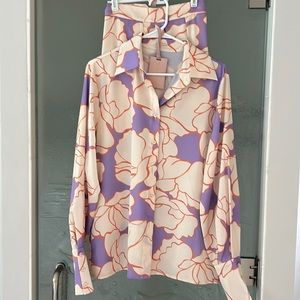 Alexis Wisteria silk short and blouse set